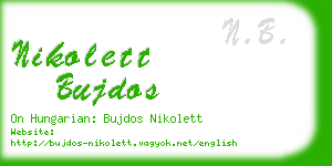 nikolett bujdos business card